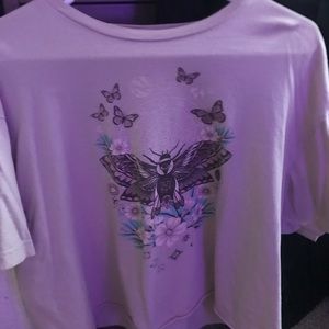 Social culture cream color bee flower crop top new